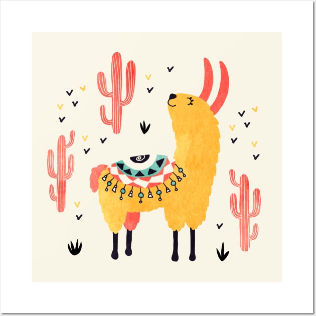 Llama Wall Art by Lidiebug